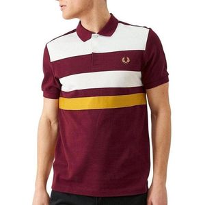 Fred Perry - Tape Detail Polo Shirt - Herenpolo - M - Rood