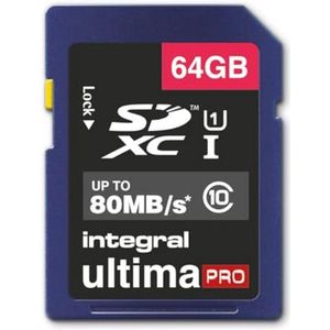SDXC 64GB Geheugenkaart - Klasse 10 UltimaPro - Tot 80 MB/s Overdrachtssnelheid
