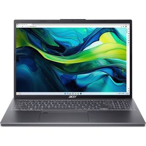 Acer Aspire 16 A16-51GM-71SM Intel Core 7 150U Laptop 40,6 cm (16"") WUXGA 16 GB DDR5-SDRAM 512 GB SSD NVIDIA GeForce RTX 2050 Wi-Fi 6E (802.11ax) Windows 11 Home Grijs