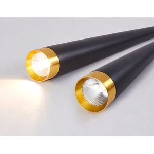 Hanglamp industrieel Hanglampen Eetkamer - Plafondlamp Led Zwart Tube 50cm Goud Isa