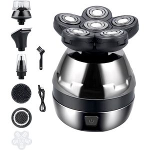 Haar- en baardtrimmer voor mannen met een 6D roterende snijkop