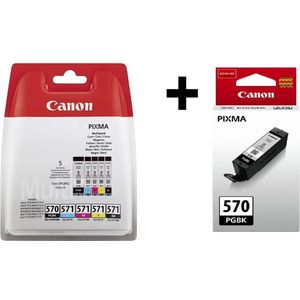 Canon - PGI 570/CLI 571 - Inktcartridge - 2x Multi en Zwart + Retourzakje