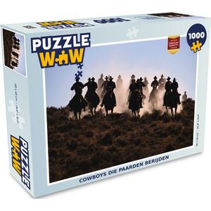 Puzzel Cowboys die paarden berijden - Legpuzzel - Puzzel 1000 stukjes volwassenen