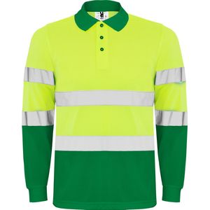 High Visibility Polo Shirt Polaris Garden Green / Fluor Geel met reflecterende strepen S