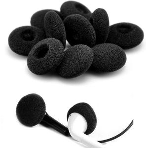 JGS Premium - Oorkussens van schuimrubber voor in-ear hoofdtelefoon - Zachte vervanging voor oortelefoons en koptelefoons - Zwart - 200 stuks - Hoofdtelefoonkussen - Hoofdtelefoonhoes - 13-18 mm / 0.5""-0.7