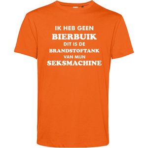 T-shirt Ik heb geen Bierbuik | Oktoberfest dames heren | Carnavalskleding heren dames | Foute party | Oranje | maat M