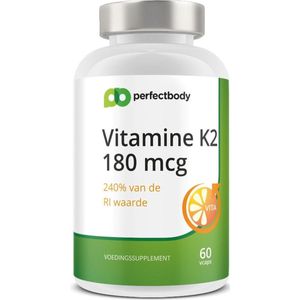 Vitamine K2 - 180mcg - 60 Vcaps - PerfectBody.nl