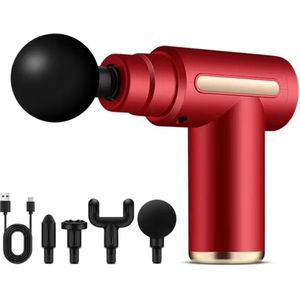 Rode massage gun - Massage apparaat - inc. 4 massage opzetten - draadloos - 3200 tpm - Diepe spierontspanning