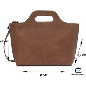 MYOMY MY CARRY BAG Handbag - Schoudertas Hunter Mid Brown - leer.