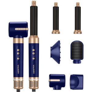 7 in 1 Aestra Hairwrap - Föhn met Diffuser - 110.000RPM - Föhnborstel - Krultang - Krulborstel - Airstyler - Haarborstel - 1400W - Navy