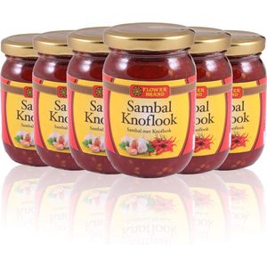 Flowerbrand® | 6 x 200 gr Sambal Knoflook Vietnamees | vegetarisch