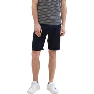 Tom Tailor Regular Washed Chino Shorts Zwart 36 Man