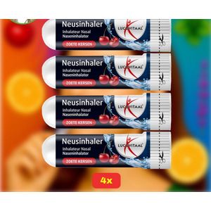 Lucovitaal Neusinhaler - Zoete Kersen - 4x Voordeelverpakking!
