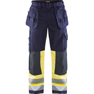 Blaklader Multinorm werkbroek 1478-1514 - Marine/High Vis Geel - C156