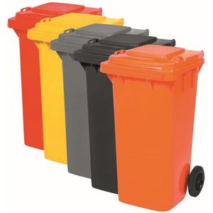 Kunststof Kliko Afval Rolcontainer container 120 liter 120liter 120l rood