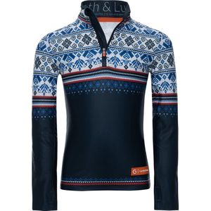 Gareth & Lucas Skipully The Fifty-Five - Kinderen maat 140 - 100% Gerecycled Polyester - Midlayer Sportshirt - Wintersport