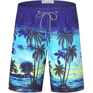 Heren Zwemshort Surf Shorts Sneldrogend Zomer Hawaiian Print XXL