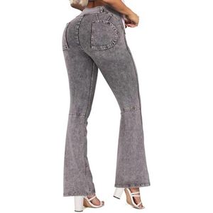 Flared Fit Jeans voor Dames - High Waist Bootcut Stretchbroek