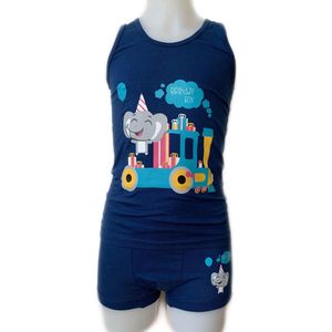 Embrator Jongens Ondergoedsetje Birthday Boy donkerblauw maat 104/110