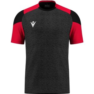Macron - Glory Golem - Sportshirt - Zwart/Rood - Korte Mouw