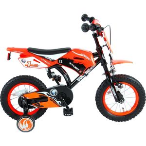 Volare Motorbike Kinderfiets - Jongens - 12 inch - Oranje - 95% afgemonteerd