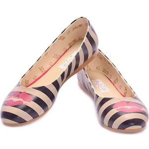 GOBY Kiss My Lips Ballerina's – Handgemaakt – Premium Kwaliteit – Maat 39