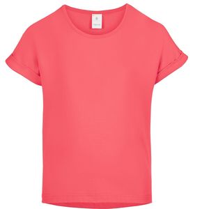 Merry Style Meisjes T-shirts Sport – Meisjes Crop – Gym – Yoga – Hardlopen – Koraalrood – 116 - MS-MS10-468-BL