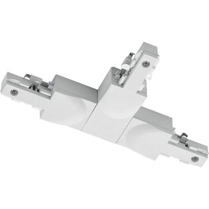 Spanningsrail Doorverbinder - DUOLINE - T Connector - Aarde Rechts - 2 Fase - Mat Wit