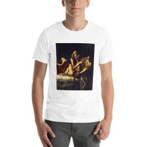 Famous Piece - Kunst T-shirt - Artemisia Gentileschi 'Judith Slaying Holofernes' - Unisex - Wit - XS