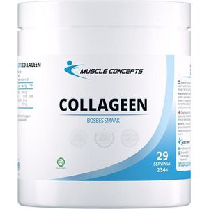 Collageen Poeder (Hydrolysaat) met Peptan B | Bosbessmaak - 234 gram (29 porties) | Muscle Concepts
