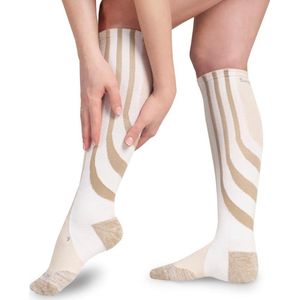 Sankom Compressiekousen - Verbeterde doorbloeding - 35-38 Plus - Kuitomvang 43-51 cm - Grijs - Set van 2