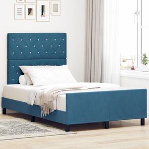 vidaXL - Bedbank - Donkerblauw - 120x200 - cm - Velvet