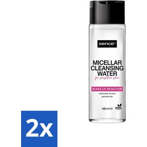 2 x Sence - Gevoelige Huid - Micellair Water - Make-up Remover - 400 ml - Micellair Water - Make-up Remover - Gevoelige Huid - Droge Huid - Hypoallergeen