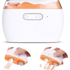 Electrische nagelknipper-Elektrische nagelvijl-met LED-lamp en opslag voor nagelschroot-Automatische nagelknipper-voor baby's, vrouwen, manicure, kinderen, volwassenen en senioren-Trimmen en Vijlen in één-Nageltrimmer