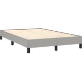 vidaXL - Boxspring - met - matras - stof - lichtgrijs - 120x190 - cm