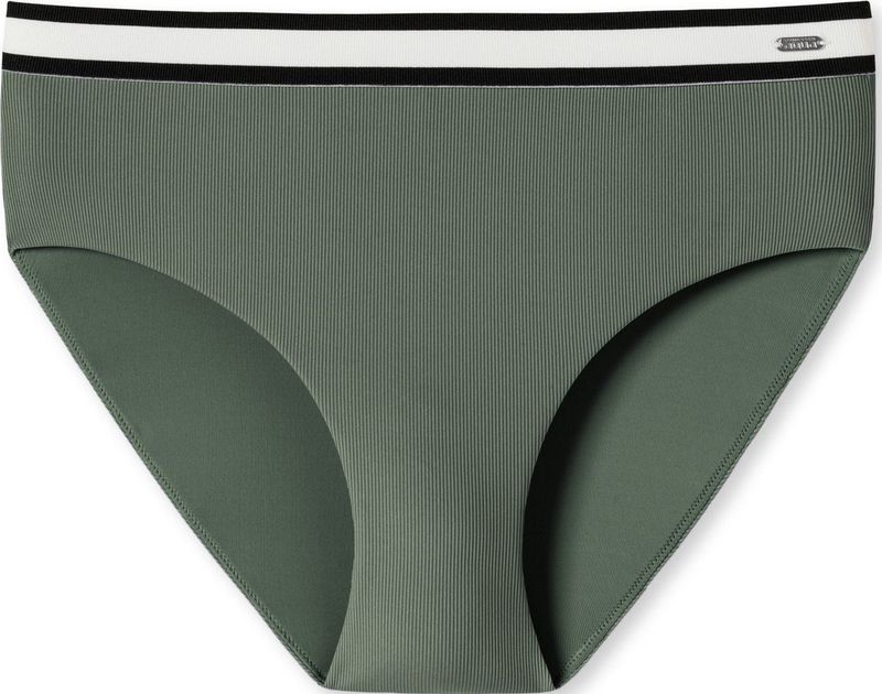 Schiesser - Midislip - Dames - Bikinibroekje - Zwart-wit gestreept