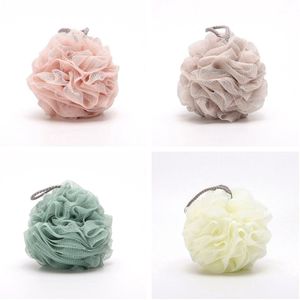 Verpakking van 4 badsponzen - douche-luffa's - mesh-poef lichaam-douche puff-Grote bad- en douchebal - Schuimende netto rugscrubbal