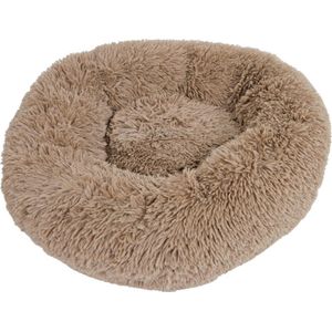 Hondenmand - Donut mand - Supersoft - Kleur: bruin - 65 cm