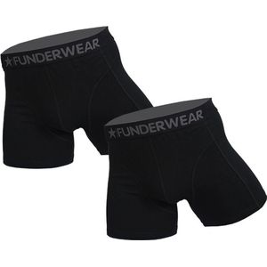 Funderwear - Heren Boxershorts 2-pack - Strak Model - Zwart - Maat 4XL