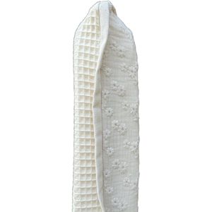 Broderie ecru aankleedkussenhoes hydrofiel met wafelkatoen (52x74 cm)