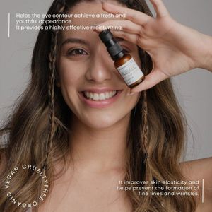 Versew Bio Vegan oogcrème tegen rimpels kringen verwijderen met Alpha glucosyl-hesperidine - intensieve vochtigheid voor vermoeide gezwollen ogen - verfrissende anti-rimpelcrème - oogcrème (15 ml)