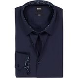 BOSS Hank slim fit overhemd, popeline, donkerblauw