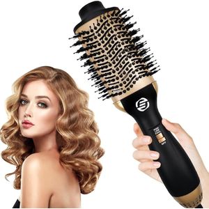 Equivera Haarborstel elektrisch - Haarborstel electrisch - Elektrische stijlborstel - Warmteborstel - Stijltang borstel - Stijltang kam