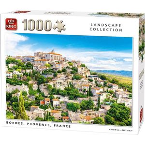 King puzzel 1000 stukjes (68 x 49 cm) - Gordes, Provence, France
