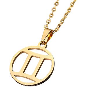 Sterrenbeeld ketting goudkleur Tweelingen