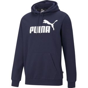 PUMA ESS Big Logo Hoodie FL Heren Trui - Donkerblauw - Maat M