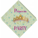 20x Princess party thema servetten 33 x 33 cm voor meisjes - Papieren wegwerp servetjes