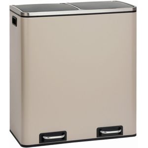 SVITA - TM2X30 - Pedaalemmer - Taupe - 60 Liter - Afvalscheidingssysteem