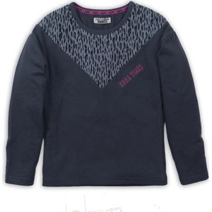 DJ Dutchjeans -  Longsleeve - Dark Grey - Meisjes - Maat 92