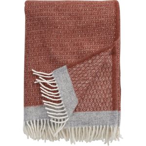 Klippan Harald - Plaid - Rust Roestkleur - 130cm x 200cm - 100% wol - 100% ecologisch geproduceerd